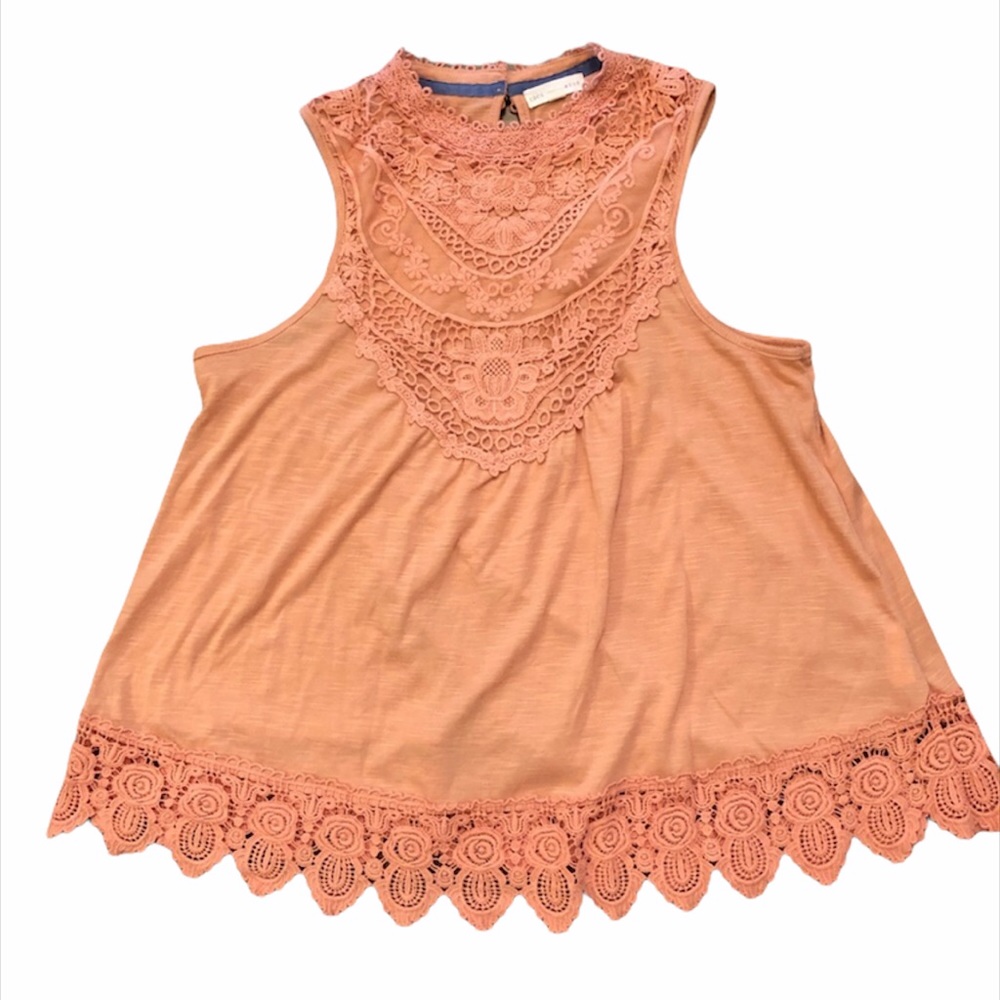 Dusty Rose Lace Razorback Top